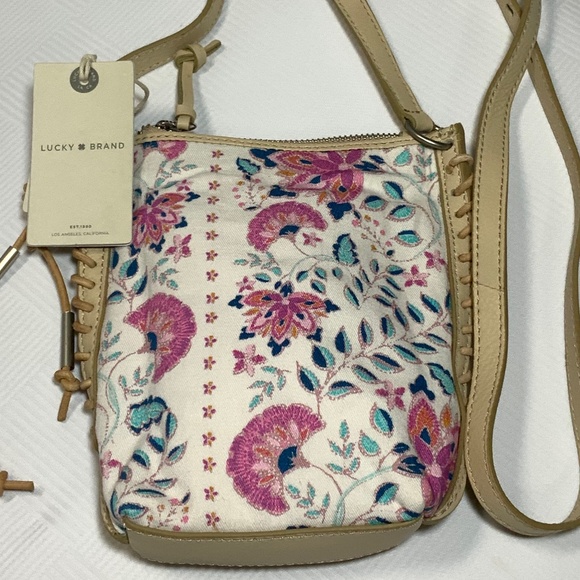 Lucky Brand Handbags - NWT - Lucky Brand Floral Leather Crossbody